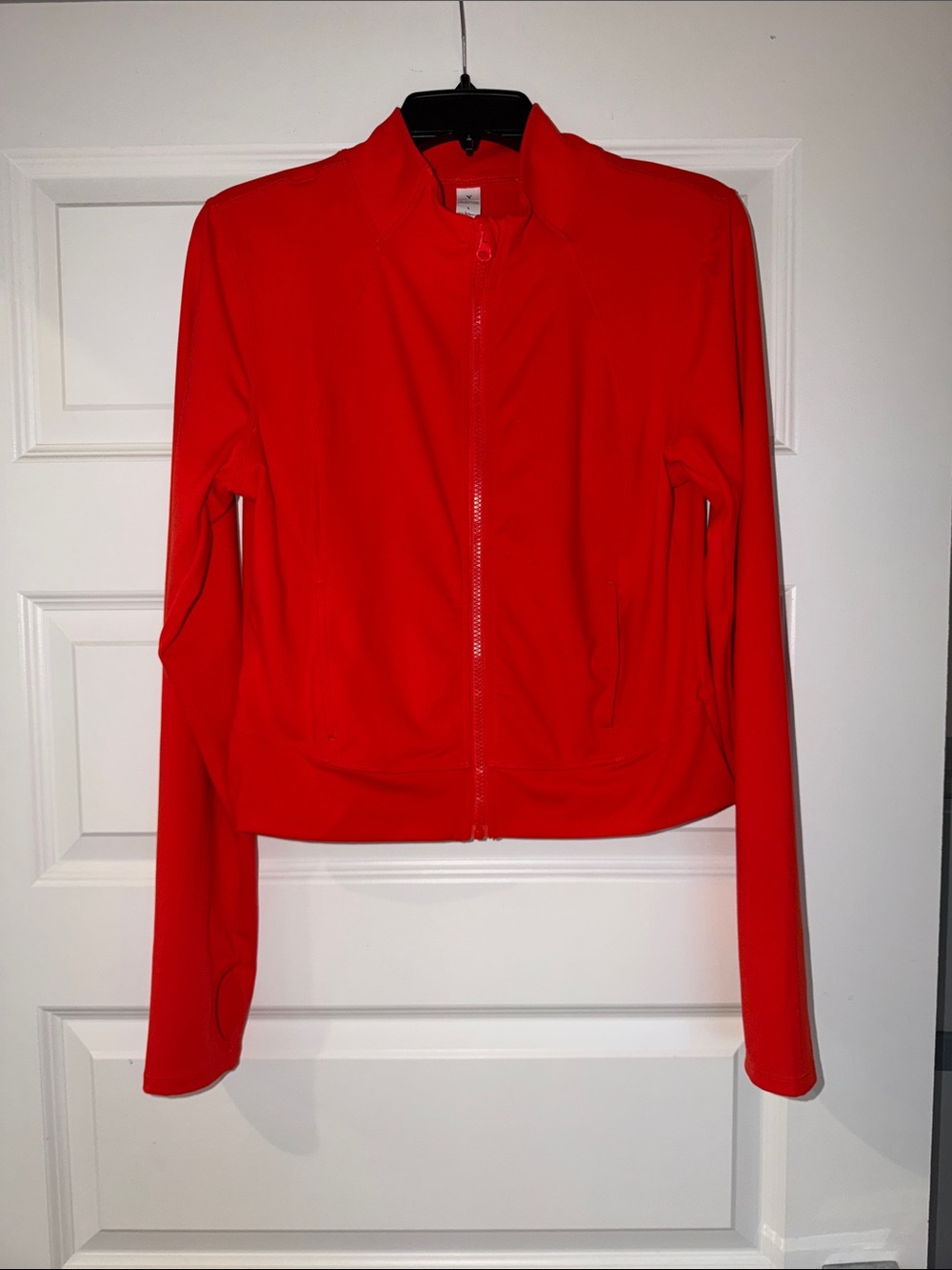 Yogalicious Bright Red Zip-Front Bomber Jacket